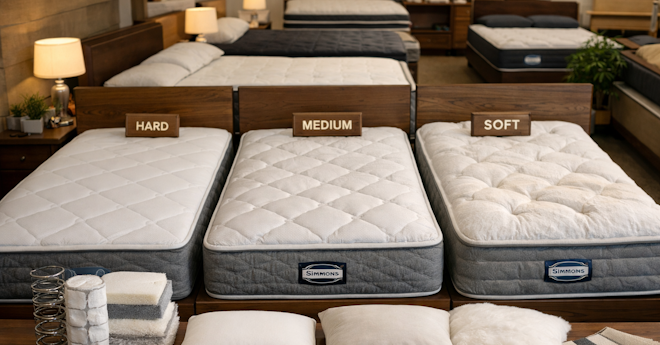 シモンズのマットレス硬さ比較と選び方ガイド